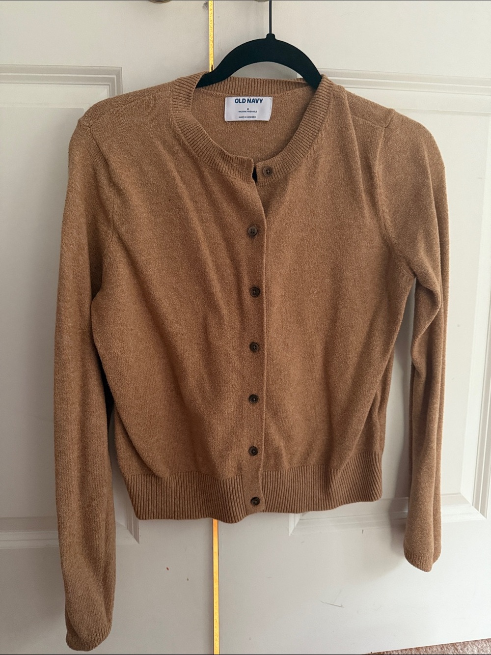 Old Navy Women’s Camel Brown Button-Front Cardigan